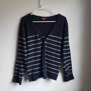 Black Merona Button Up Favorite Cardigan